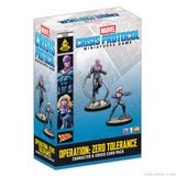 Marvel Crisis Protocol miniatures game box with character figures on a white background