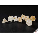 Chessex Dice: Borealis Polyhedral Champagne White