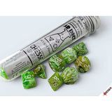 Chessex Dice: Marble Polyhedral Sour Green White