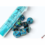 Chessex Dice: Gemini Polyhedral Green-Teal Gold