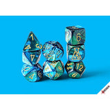 Chessex Dice: Gemini Polyhedral Green-Teal Gold