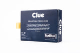 Box of Clue collectible token dice with branding and product details.