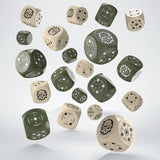 Crosshairs Compact D6 Dice Set: Beige & Olive