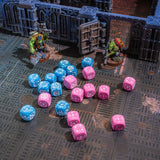 Crosshairs Compact D6 Dice Set: Blue & Pink