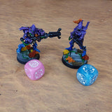 Crosshairs Compact D6 Dice Set: Blue & Pink