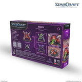 StarCraft tabletop miniatures game box with purple and white design