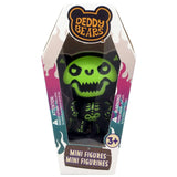 Glowing green skeleton figure in a 'Deddy Bears' packaging on a white background