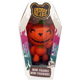 Orange teddy bear pumpkin toy in packaging with 'Deddy Bears' branding.