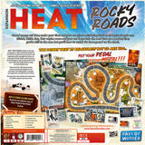 Board game expansion pack for 'Rocky Roads' with track layout and cards, featuring Days of Wonder branding.