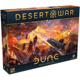 Board game box for 'Desert War' featuring 'Dune' theme with space battle imagery.