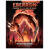 Cover of 'Eberron: Forge of the Artificer' expansion for Dungeons & Dragons featuring a character and large mechanical figure.