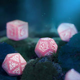 Dice Set: Elvish Shimmering Pink & White