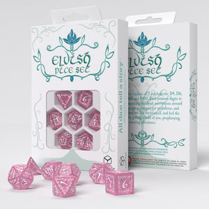 Dice Set: Elvish Shimmering Pink & White