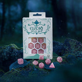 Dice Set: Elvish Shimmering Pink & White