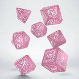 Dice Set: Elvish Shimmering Pink & White