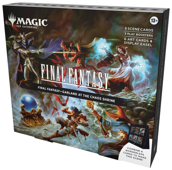 Box of 'Final Fantasy' themed trading card game with characters and artwork on the packaging.