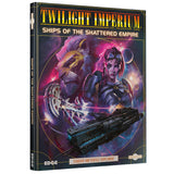 Game supplement cover for 'Twilight Imperium' with characters and spaceship illustration.