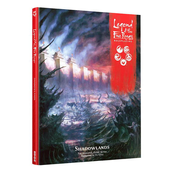 Book titled 'Shadowlands' from 'Legend of the Five Rings' with a fantasy landscape on the cover.