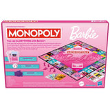 Monopoly Barbie board game packaging on a white background