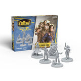 Fallout figurine set with packaging featuring characters and 'Fallout' logo.
