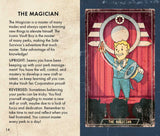 Card featuring 'The Magician' from a game, with text on the left side.