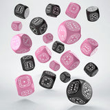 Fortress Compact D6 Dice Set: Black & Pink
