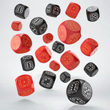 Fortress Compact D6 Dice Set: Black & Red