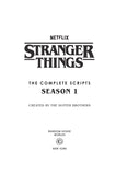Stranger Things script book cover with Netflix branding on a white background