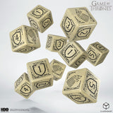 Game of Thrones dice set on a white background