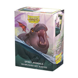 Dragon Shield Spirit Animals card sleeves packaging with a hippo illustration on a white background