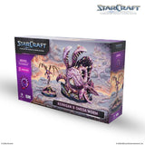 StarCraft tabletop miniature game box featuring Kerrigan & Omega Worm on a white background