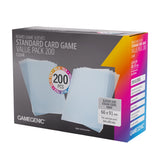 Box of Gamegenic standard card game sleeves with clear sleeves on a white background