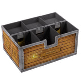 Leather storage box with compartments, featuring the Gamegenic logo.