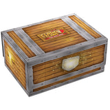 Leather treasure chest with 'Clash of Clans' logo on a white background