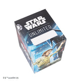 Star Wars Unlimited trading card game box with character illustration on a white background