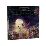 Arkham Horror game mat with dark cityscape and moonlit sky design