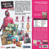 Board game packaging with figures and cards on a white background