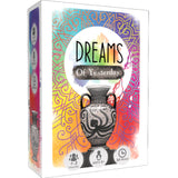 Board game box titled 'Dreams of Yesterday' with colorful design and vase illustration.