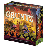 Board game box for 'Gruntz' with cartoon characters and colorful design.