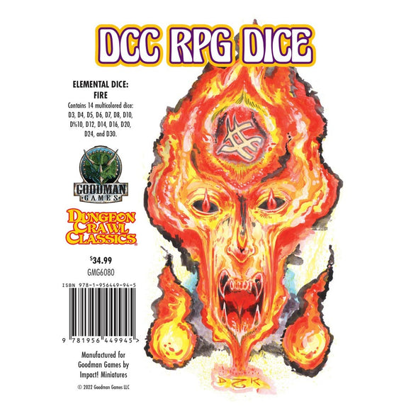 Dungeon Crawl Classics Dice: Elemental Dice - Fire