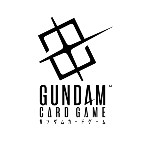 Gundam Card Game logo with stylized design and text on a white background