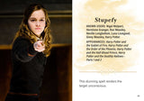 Character from Harry Potter pointing a wand with text about the spell 'Stupefy'.