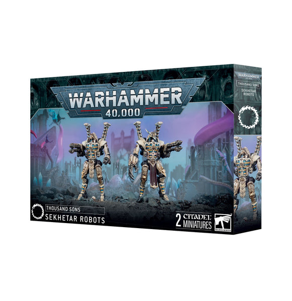 Warhammer 40,000 Sekhetar Robots packaging on a white background