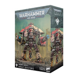 Warhammer 40,000 Knight Questoris figurine box on a white background