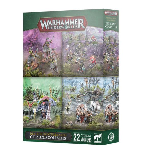 Warhammer Underworlds game box with miniatures and scenery