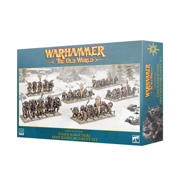 Warhammer The Old World Chaos Marauders Army Reinforcement Set packaging on a white background