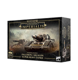 Box for 'Legiones Imperialis' Falchion/Ascalon Super-Heavy Tanks from Warhammer 40,000 on a white background.