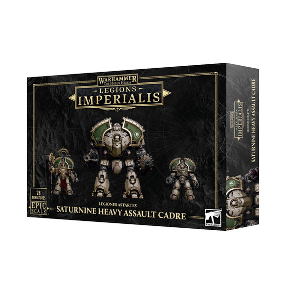 Warhammer Imperialis Saturnine Heavy Assault Cadre box packaging on a white background