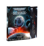 Warhammer 40,000 500 Worlds Titus book cover on a white background