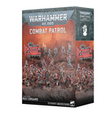 Warhammer 40,000 Combat Patrol game box with miniatures and vehicles on a white background